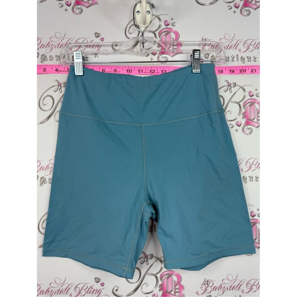 Kyodan High-Rise Teal Bike Shorts blue shorts